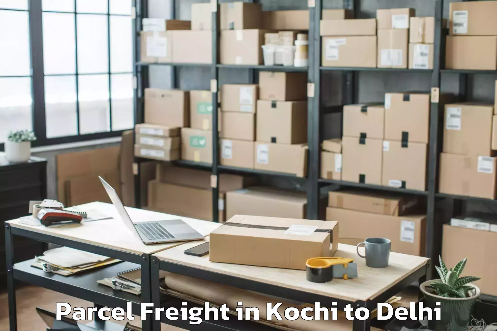 Easy Kochi to Bawana Parcel Freight Booking